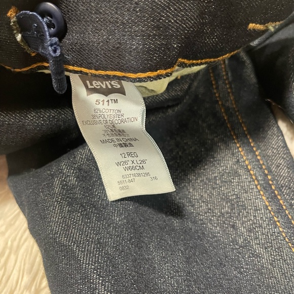 Boy's Levi's 511-Adjustable-Size 12 Reg -W26- L 26 -Denim - Picture 10 of 14